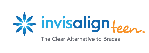 Invisalign Teen logo with tagline "The Clear Alternative to Braces"